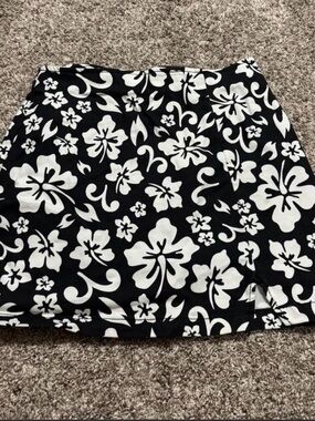 wild fable Black & White Floral Print Mini Skirt